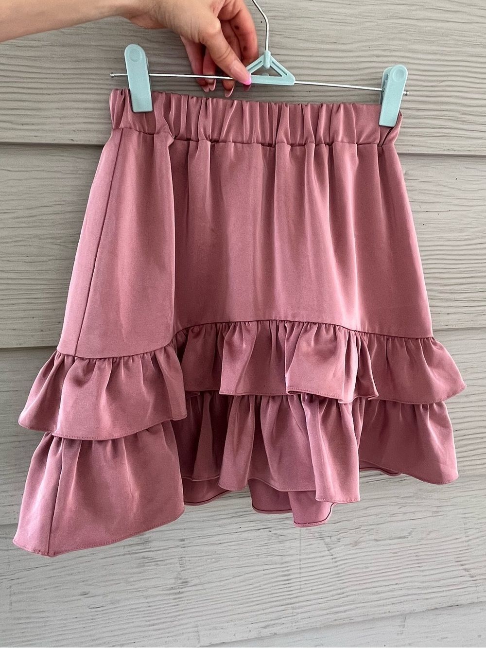Margarin Fingers Dusty Rose Ruffle Mini Skirt Size XS